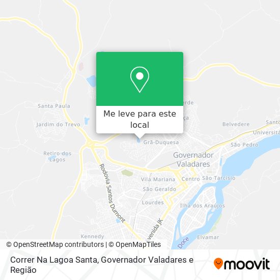 Correr Na Lagoa Santa mapa