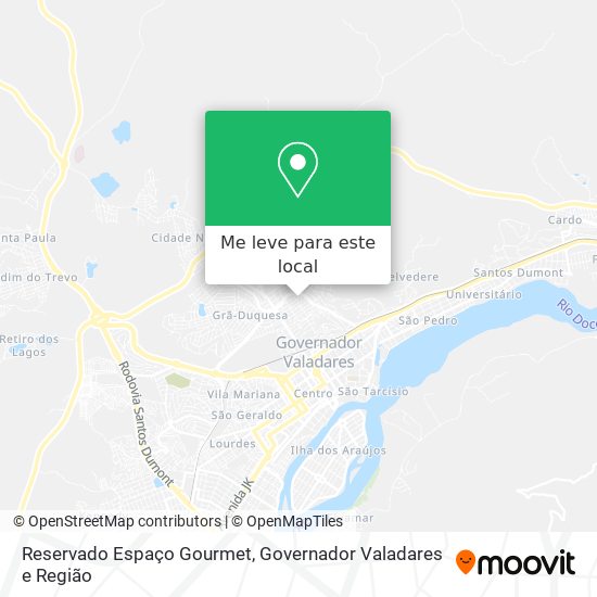 Reservado Espaço Gourmet mapa