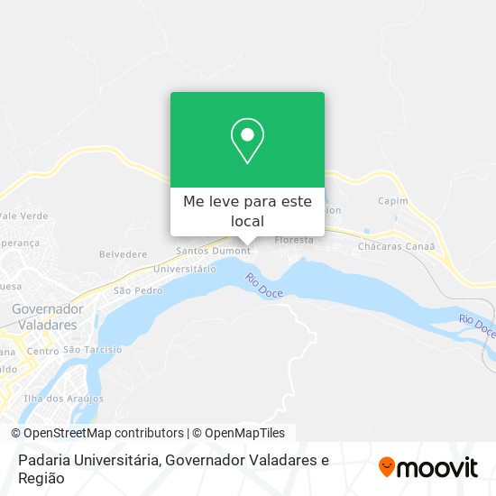 Padaria Universitária mapa