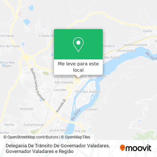 Delegacia De Trânsito De Governador Valadares mapa