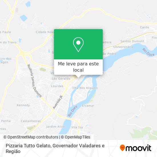 Pizzaria Tutto Gelato mapa