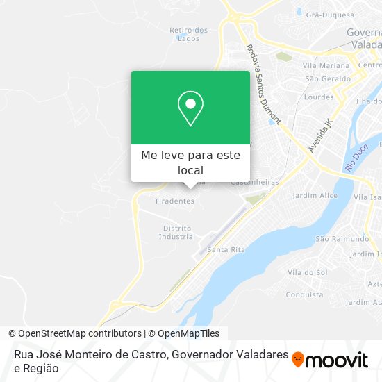 Rua José Monteiro de Castro mapa
