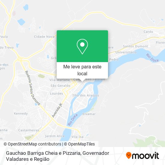 Gauchao Barriga Cheia e Pizzaria mapa