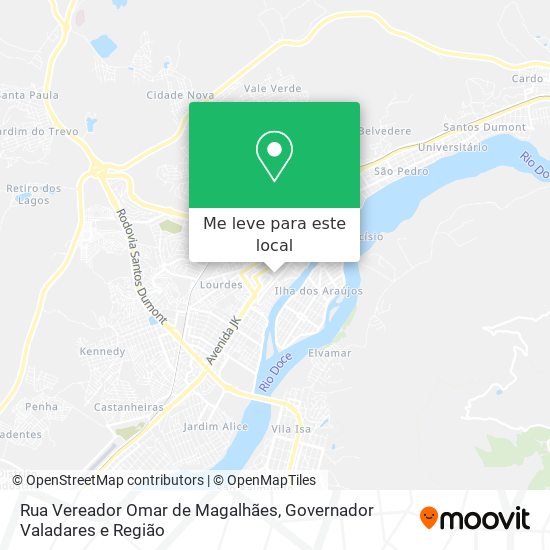 Rua Vereador Omar de Magalhães mapa