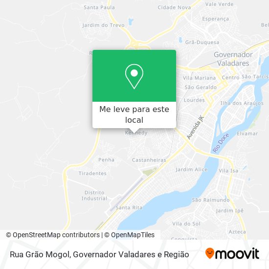 Rua Grão Mogol mapa