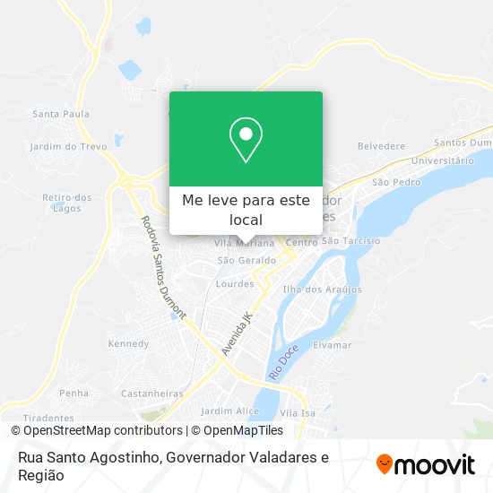 Rua Santo Agostinho mapa