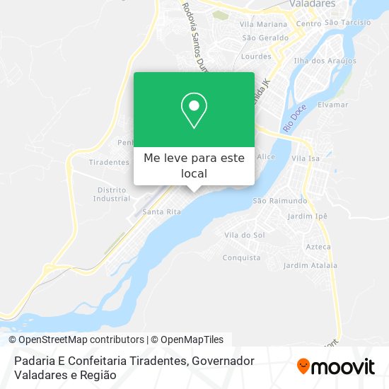 Padaria E Confeitaria Tiradentes mapa