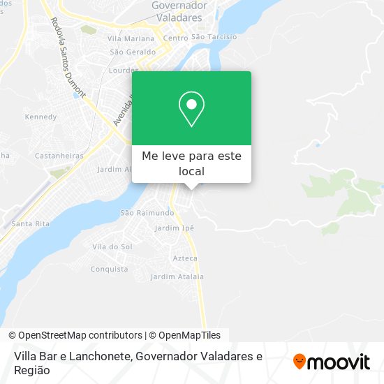 Villa Bar e Lanchonete mapa