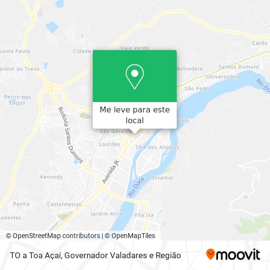 TO a Toa Açaí mapa