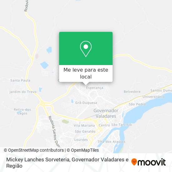 Mickey Lanches Sorveteria mapa