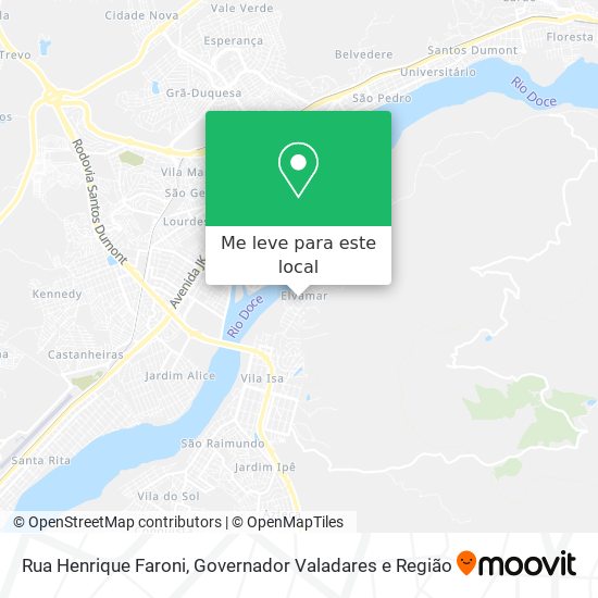 Rua Henrique Faroni mapa