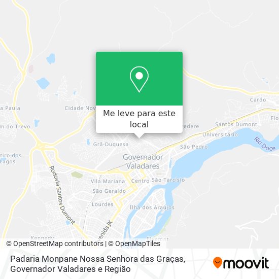 Padaria Monpane Nossa Senhora das Graças mapa