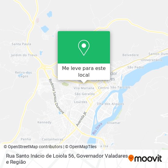 Rua Santo Inácio de Loiola 56 mapa