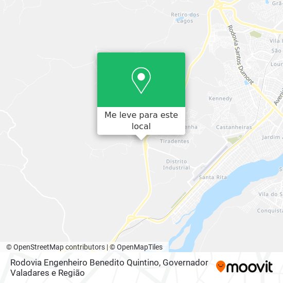 Rodovia Engenheiro Benedito Quintino mapa