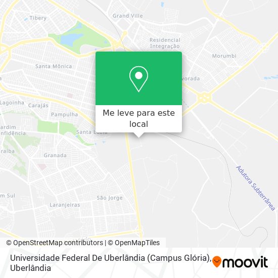 Universidade Federal De Uberlândia (Campus Glória) mapa
