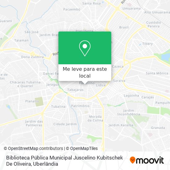 Biblioteca Pública Municipal Juscelino Kubitschek De Oliveira mapa