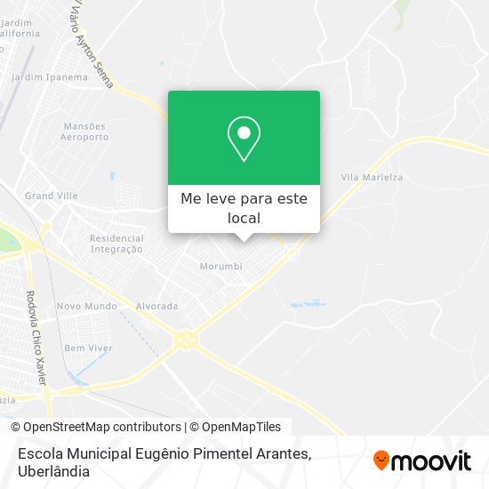 Escola Municipal Eugênio Pimentel Arantes mapa