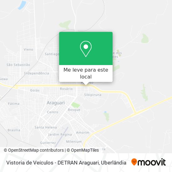 Vistoria de Veículos - DETRAN Araguari mapa