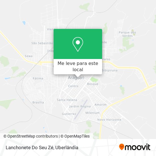 Lanchonete Do Seu Zé mapa