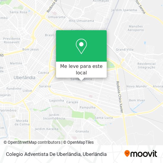 Colegio Adventista De Uberlândia mapa