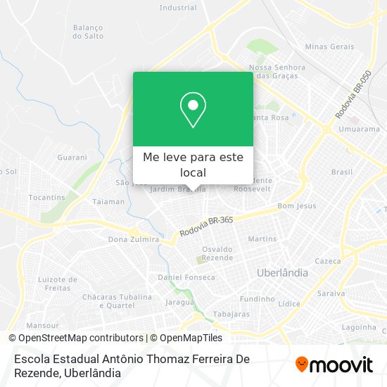 Escola Estadual Antônio Thomaz Ferreira De Rezende mapa