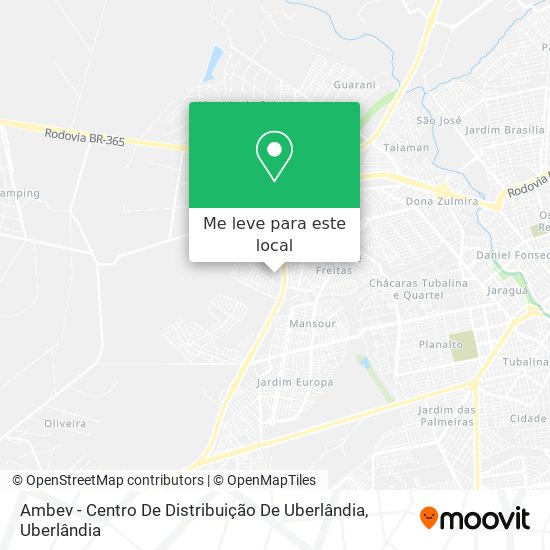Ambev - Centro De Distribuição De Uberlândia mapa
