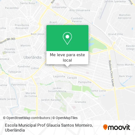 Escola Municipal Prof Glaucia Santos Monteiro mapa