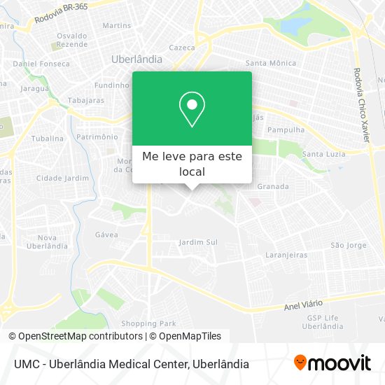 UMC - Uberlândia Medical Center mapa