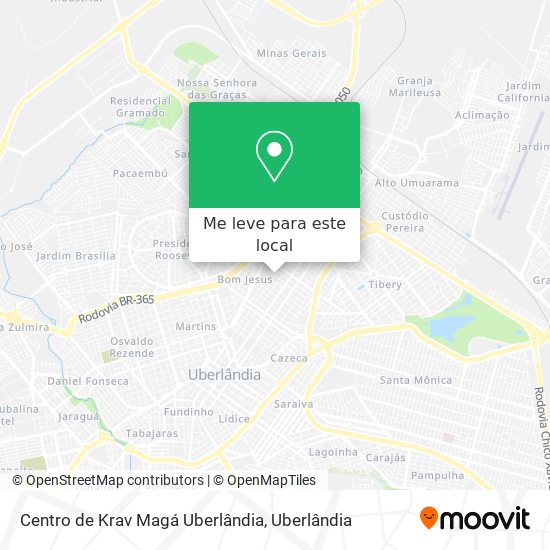 Centro de Krav Magá Uberlândia mapa