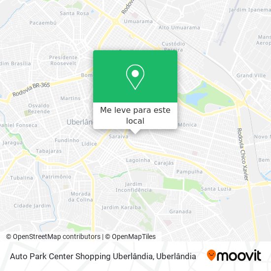 Auto Park Center Shopping Uberlândia mapa