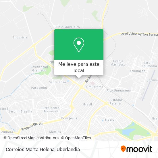 Correios Marta Helena mapa
