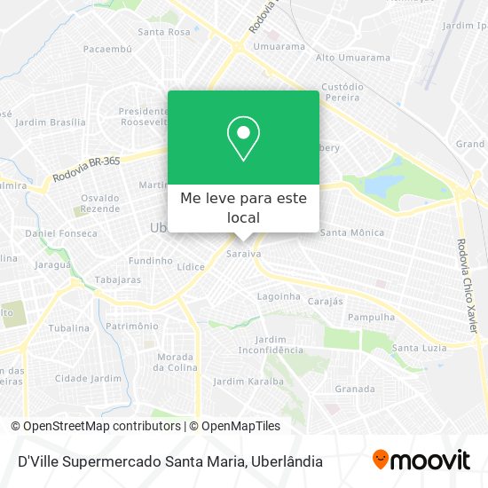 D'Ville Supermercado Santa Maria mapa