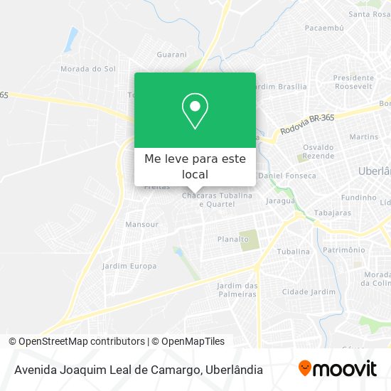 Avenida Joaquim Leal de Camargo mapa