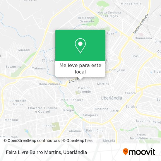 Feira Livre Bairro Martins mapa