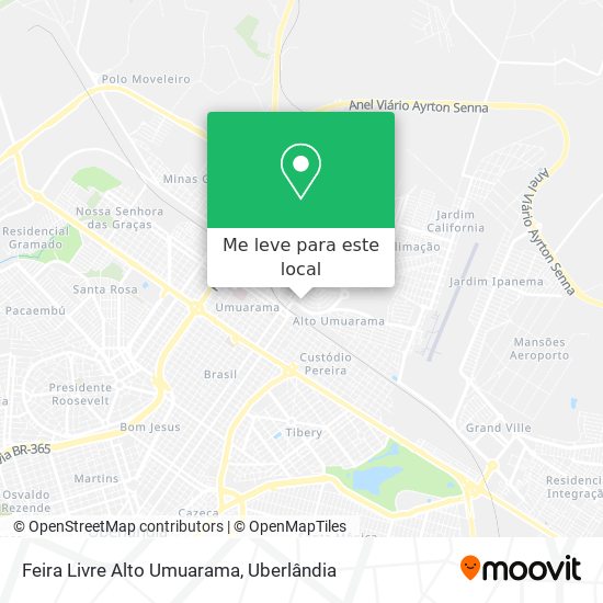 Feira Livre Alto Umuarama mapa