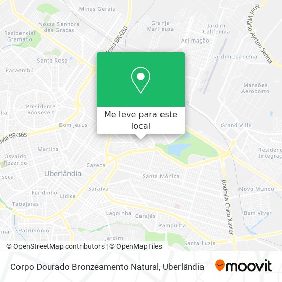 Corpo Dourado Bronzeamento Natural mapa