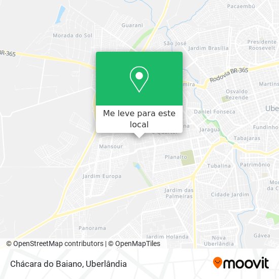 Chácara do Baiano mapa
