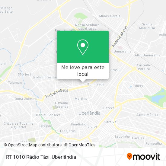 RT 1010 Rádio Táxi mapa