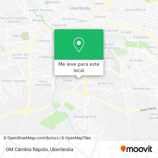 OM Câmbio Rápido mapa
