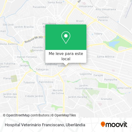 Hospital Veterinário Franciscano mapa