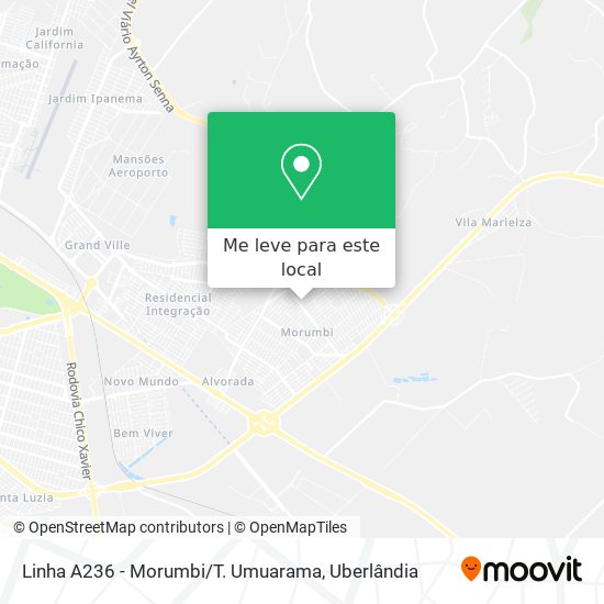 Linha A236 - Morumbi / T. Umuarama mapa