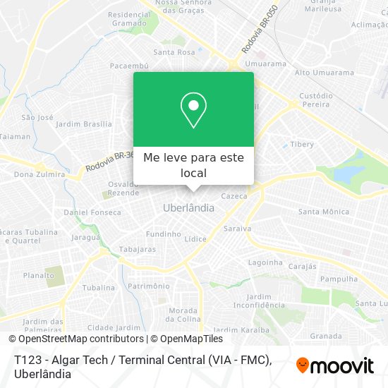 T123 - Algar Tech / Terminal Central (VIA - FMC) mapa
