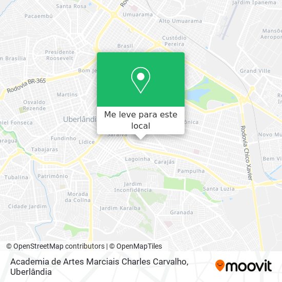 Academia de Artes Marciais Charles Carvalho mapa