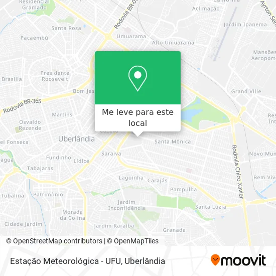 Estação Meteorológica - UFU mapa