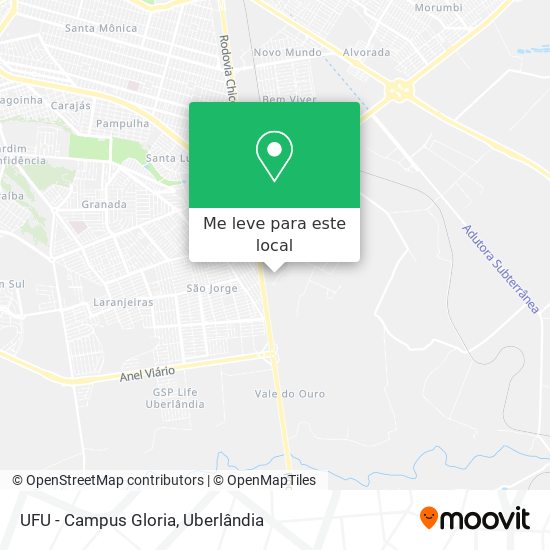 UFU - Campus Gloria mapa