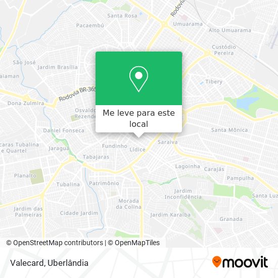 Valecard mapa