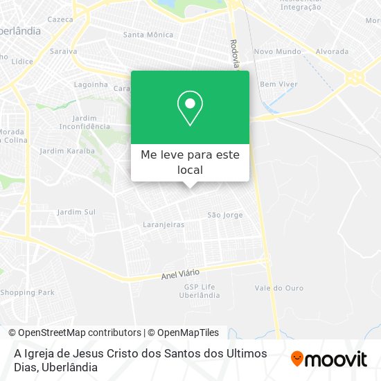 A Igreja de Jesus Cristo dos Santos dos Ultimos Dias mapa