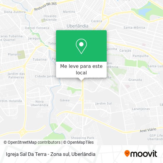Igreja Sal Da Terra - Zona sul mapa