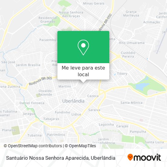 Santuário Nossa Senhora Aparecida mapa