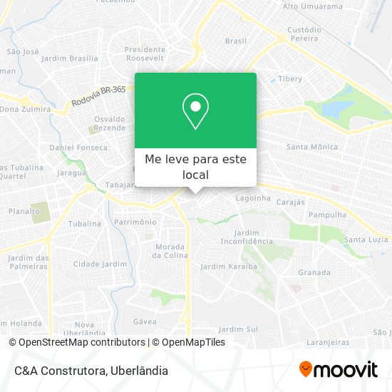 C&A Construtora mapa